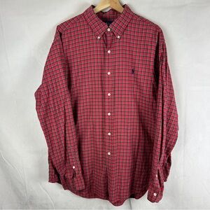 RALPH LAUREN Blue Label‎ Vintage 1990s Plaid Oxford Button Down XL Classic Fit